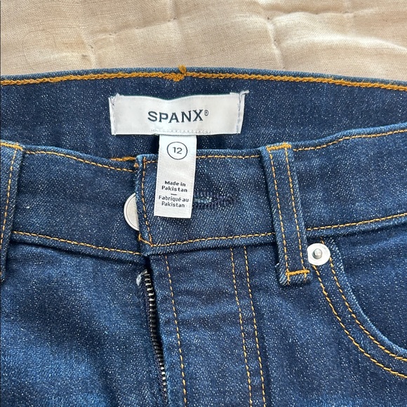 SPANX Dark Blue Denim Jeans - Picture 1 of 4